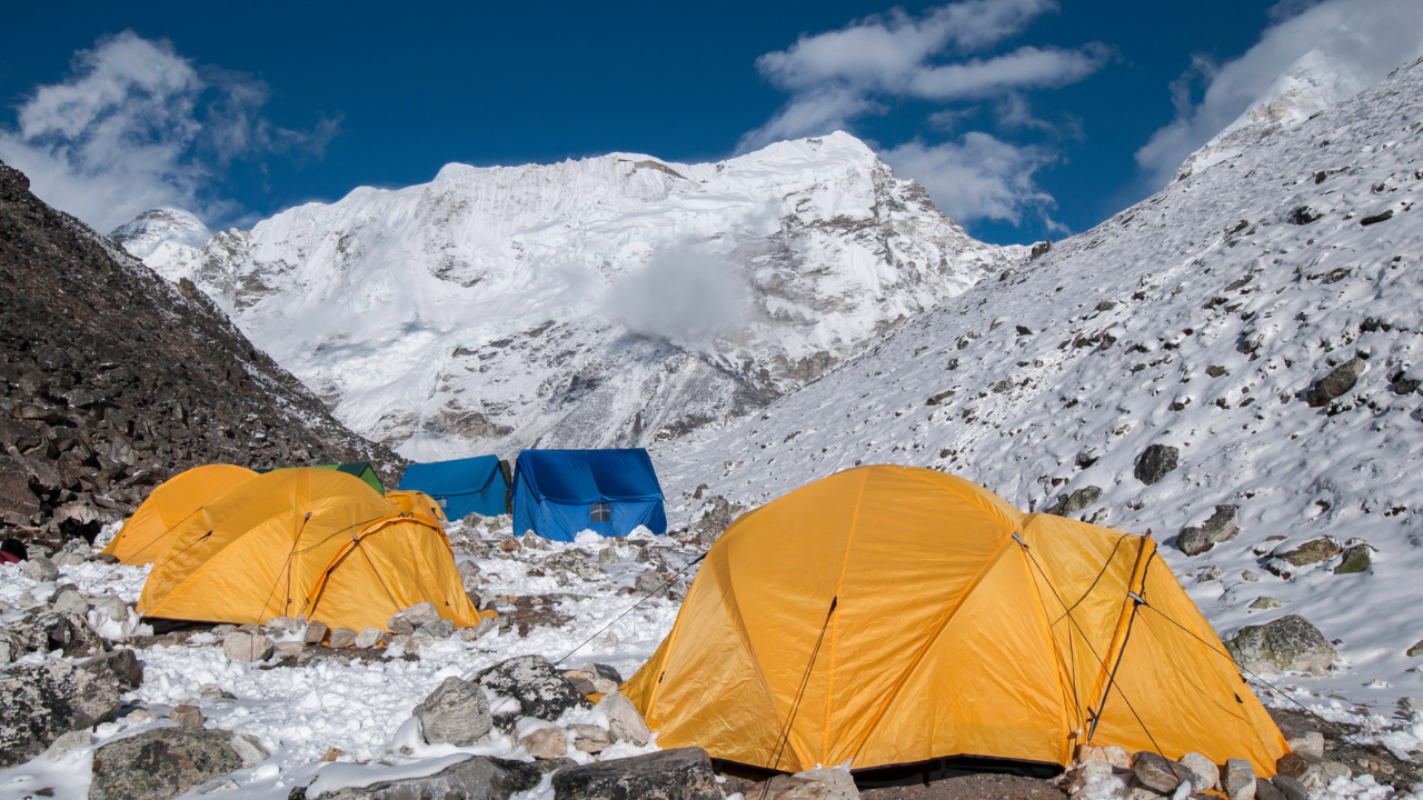 Climbing Course Island and Lobuche Peak